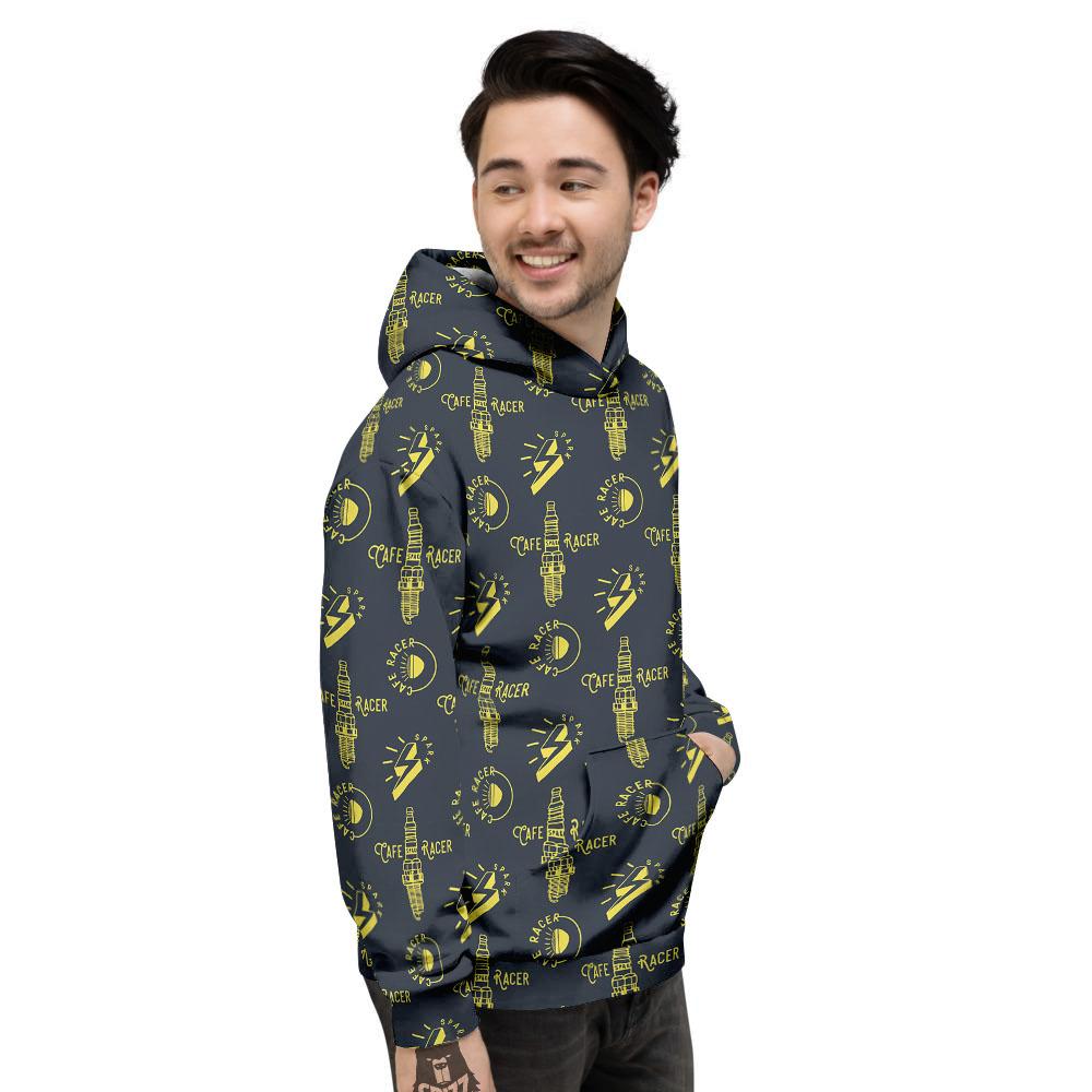 Parts Motorcycle Print Pattern Men's Hoodie-grizzshop