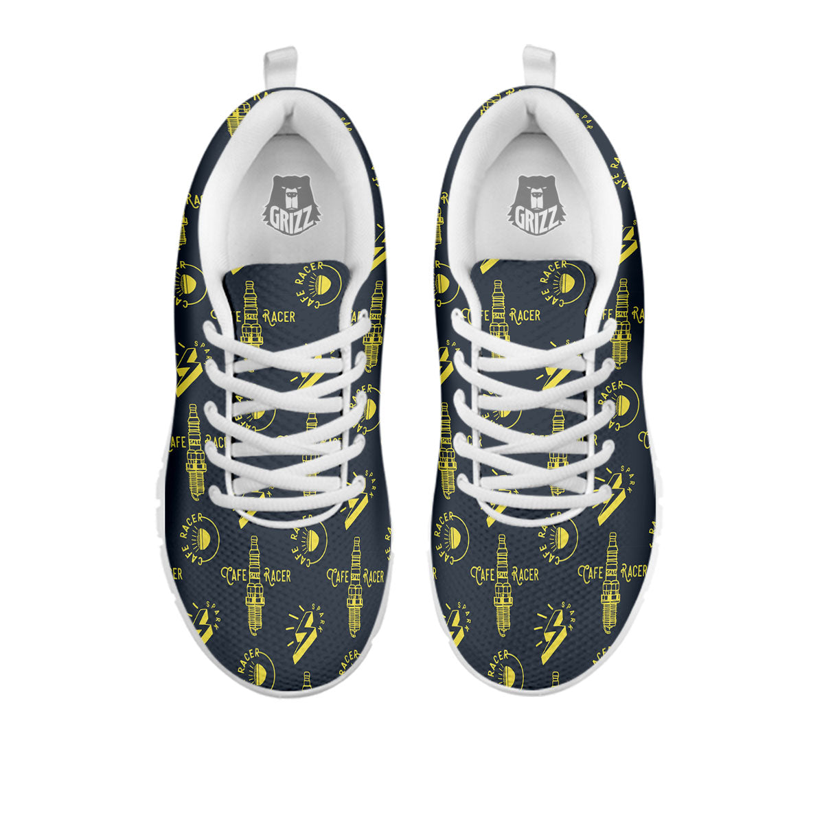 Parts Motorcycle Print Pattern White Sneaker-grizzshop
