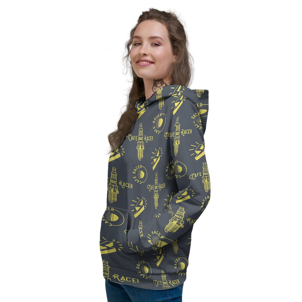 Parts Motorcycle Print Pattern Women's Hoodie-grizzshop