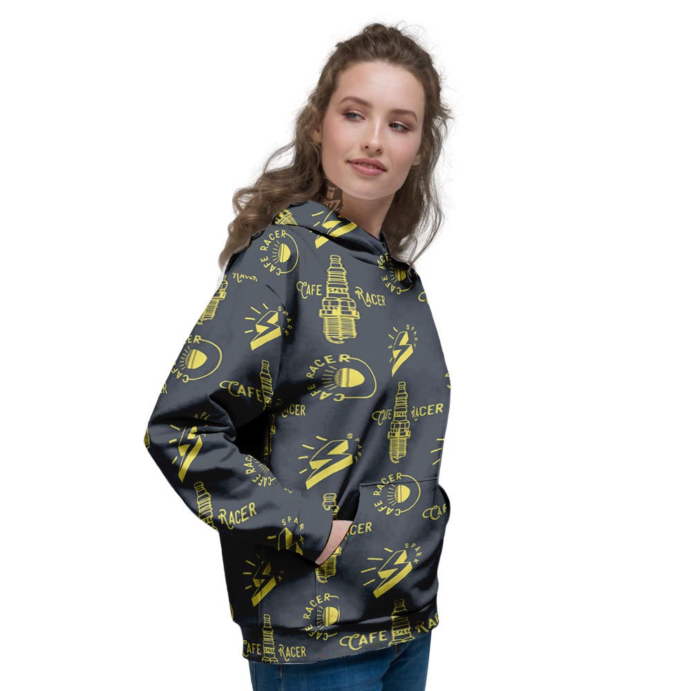 Parts Motorcycle Print Pattern Women's Hoodie-grizzshop
