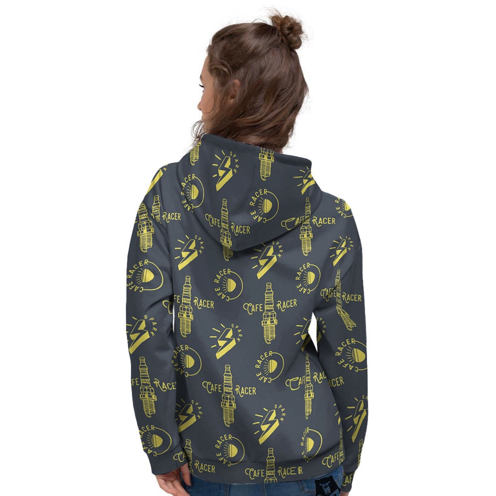 Parts Motorcycle Print Pattern Women's Hoodie-grizzshop
