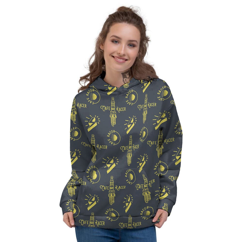 Parts Motorcycle Print Pattern Women's Hoodie-grizzshop