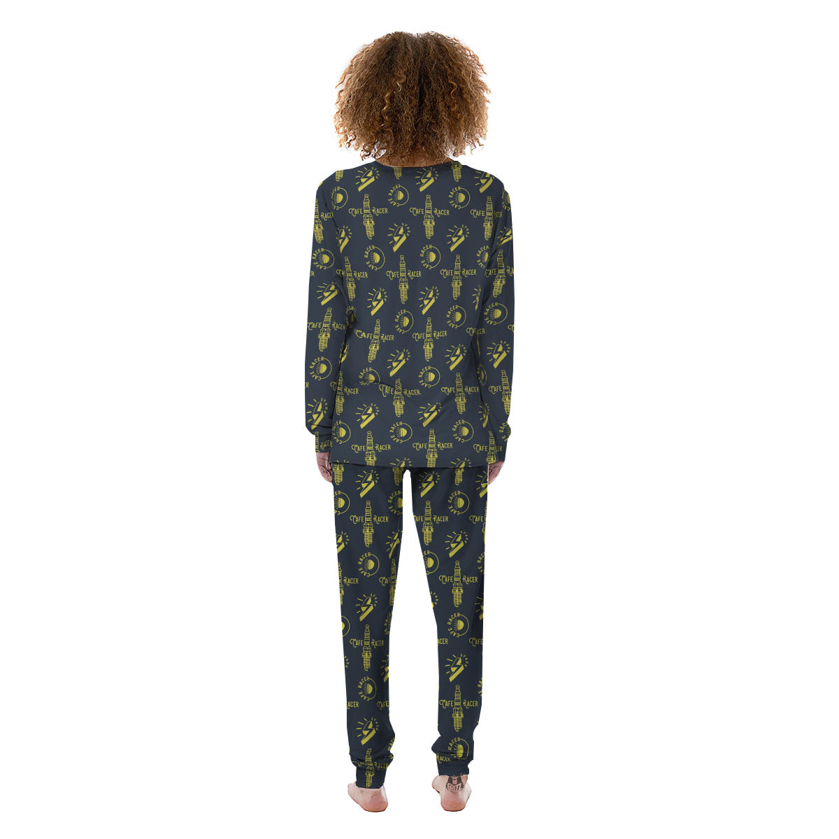 Parts Motorcycle Print Pattern Women's Pajamas-grizzshop