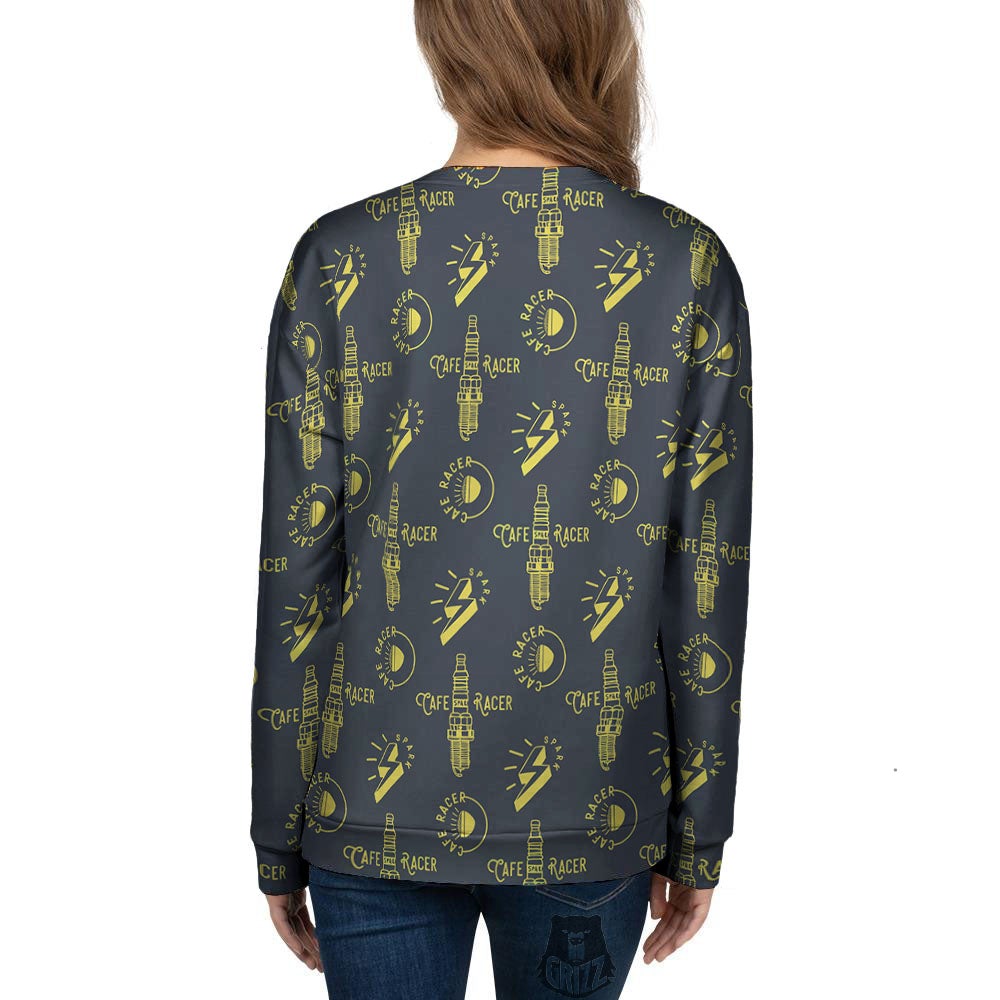 Parts Motorcycle Print Pattern Women's Sweatshirt-grizzshop