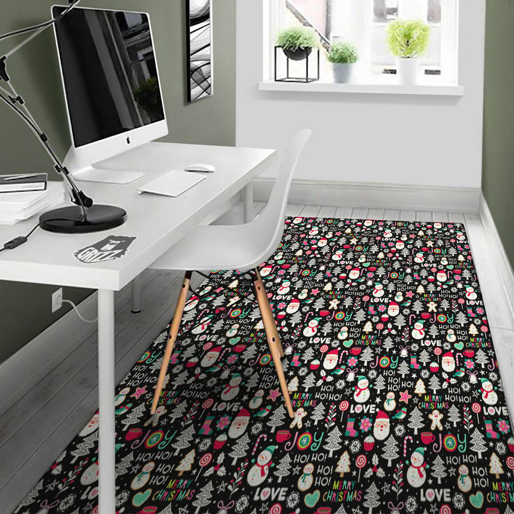 Party Elements Christmas Print Pattern Floor Mat-grizzshop