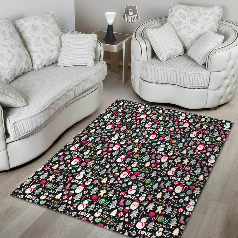 Party Elements Christmas Print Pattern Floor Mat-grizzshop