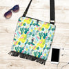 Pastal Parrot Bird Floral Pattern Print Crossbody Bags-grizzshop