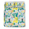 Pastal Parrot Bird Floral Pattern Print Duvet Cover Bedding Set-grizzshop