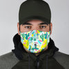 Pastal Parrot Bird Floral Pattern Print Face Mask-grizzshop