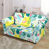 Pastal Parrot Bird Floral Pattern Print Loveseat Cover-grizzshop