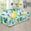 Pastal Parrot Bird Floral Pattern Print Sofa Covers-grizzshop