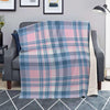 Pastel Blue And Pink Plaid Tartan Blanket-grizzshop