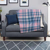 Pastel Blue And Pink Plaid Tartan Blanket-grizzshop