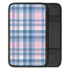 Pastel Blue And Pink Plaid Tartan Car Console Cover-grizzshop