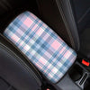 Pastel Blue And Pink Plaid Tartan Car Console Cover-grizzshop