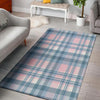 Pastel Blue And Pink Plaid Tartan Floor Mat-grizzshop