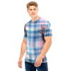 Pastel Blue And Pink Plaid Tartan Men T Shirt-grizzshop