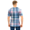 Pastel Blue And Pink Plaid Tartan Men T Shirt-grizzshop