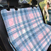 Pastel Blue And Pink Plaid Tartan Pet Car Seat Cover-grizzshop