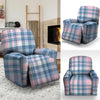 Pastel Blue And Pink Plaid Tartan Recliner Cover-grizzshop