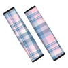 Pastel Blue And Pink Plaid Tartan Seat Belt Cover-grizzshop