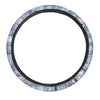 Pastel Blue And Pink Plaid Tartan Steering Wheel Cover-grizzshop