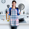 Pastel Blue And Pink Plaid Tartan Women's Apron-grizzshop