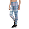 Pastel Blue And Pink Plaid Tartan Women's Leggings-grizzshop