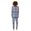 Pastel Blue And Pink Plaid Tartan Women's Pajamas-grizzshop