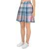 Pastel Blue And Pink Plaid Tartan Women's Skirt-grizzshop