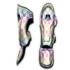 Pastel Checkered Flag Print Muay Thai Shin Guards-grizzshop