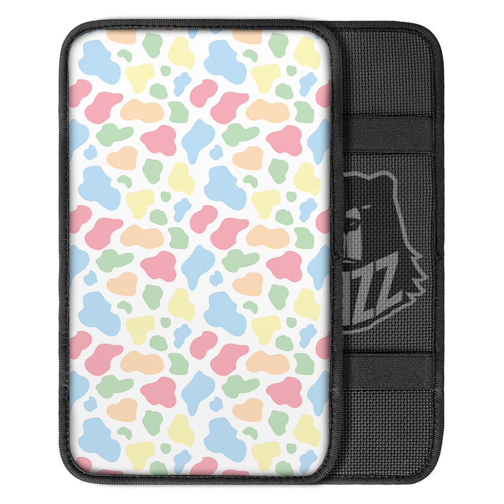 Pastel Cow Print Pattern Car Center Console Cover-grizzshop