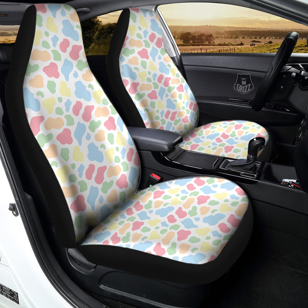 Pastel Cow Print Pattern Car Seat Covers-grizzshop