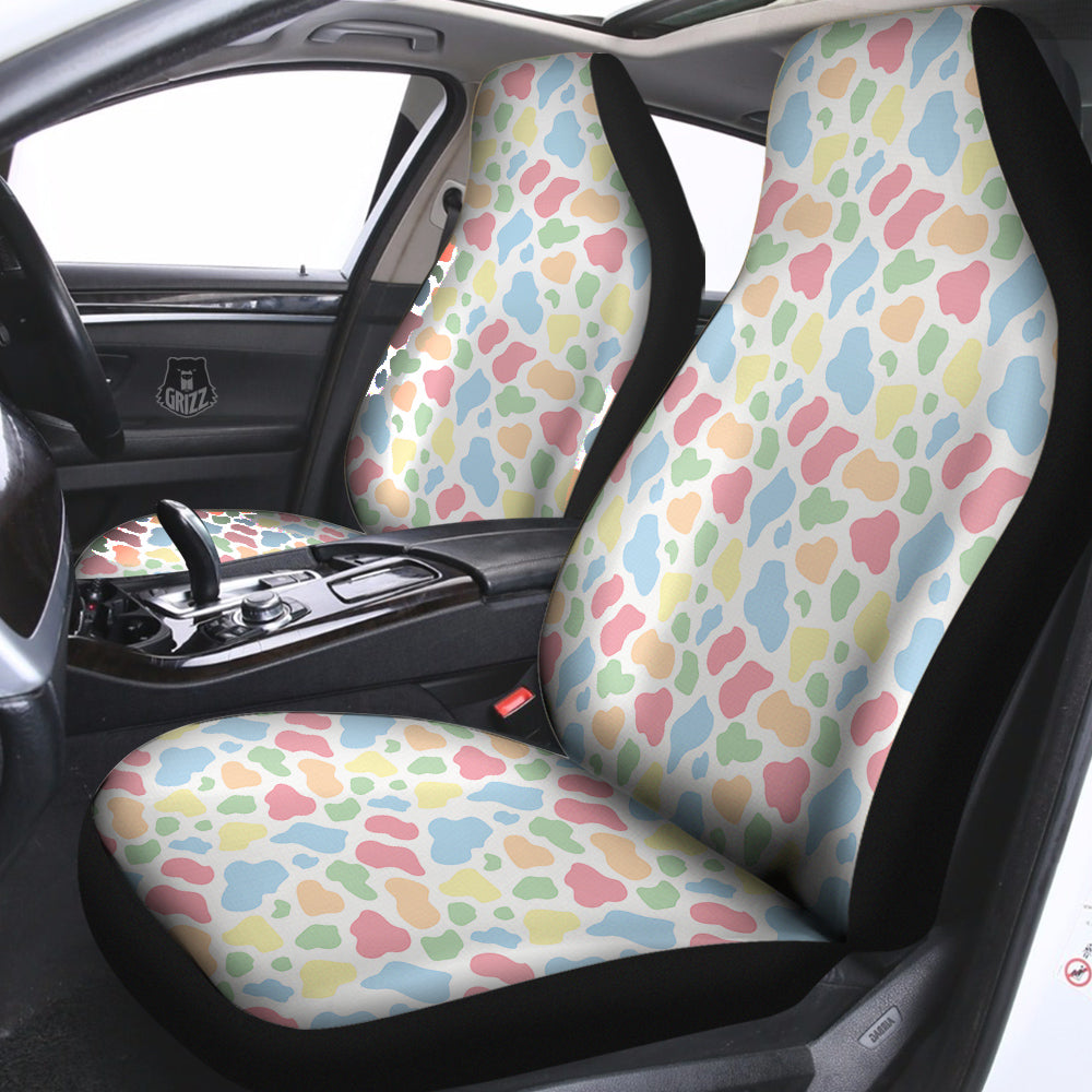 Pastel Cow Print Pattern Car Seat Covers-grizzshop