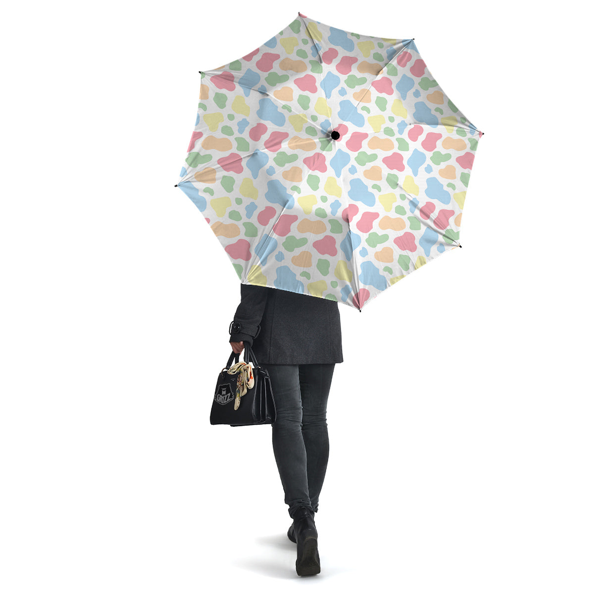 Pastel Cow Print Pattern Umbrella-grizzshop