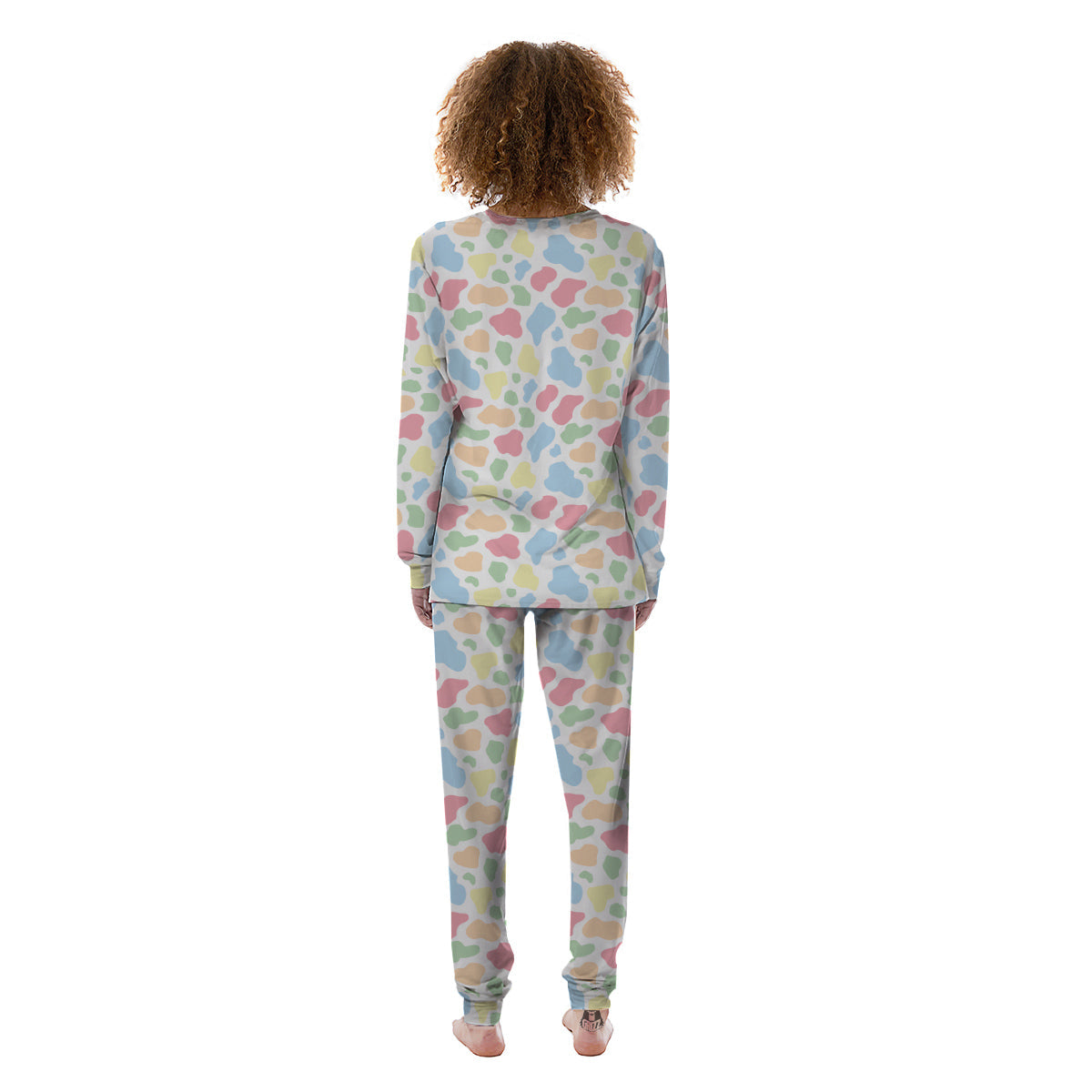 Pastel Cow Print Pattern Women's Pajamas-grizzshop