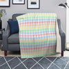 Pastel Houndstooth Print Blanket-grizzshop