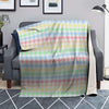 Pastel Houndstooth Print Blanket-grizzshop