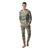 Pastel Japanese Fabric Traditional Print Pattern Men's Pajamas-grizzshop