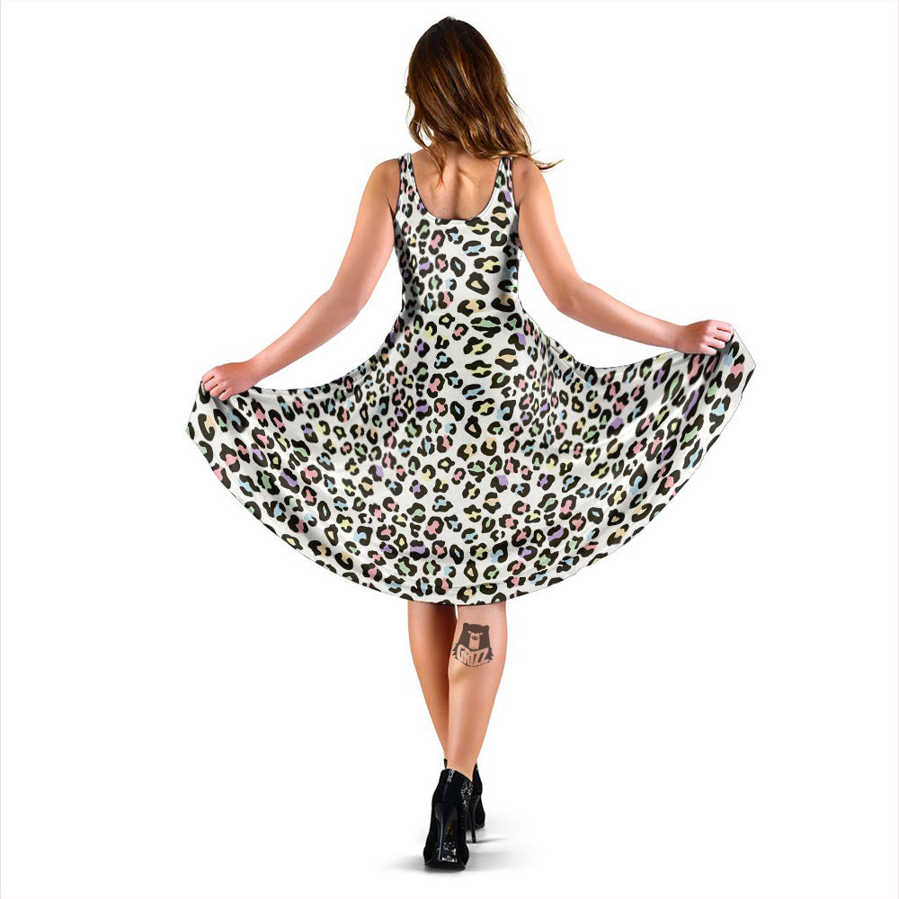 Pastel Leopard Print Pattern Dress-grizzshop