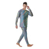 Pastel Liquid Marble Holographic Print Men's Pajamas-grizzshop