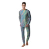 Pastel Liquid Marble Holographic Print Men's Pajamas-grizzshop