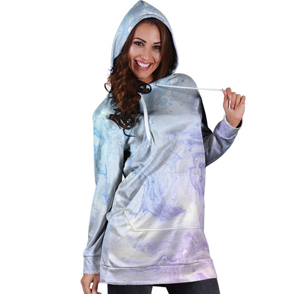 Pastel Marble Hoodie Dress-grizzshop