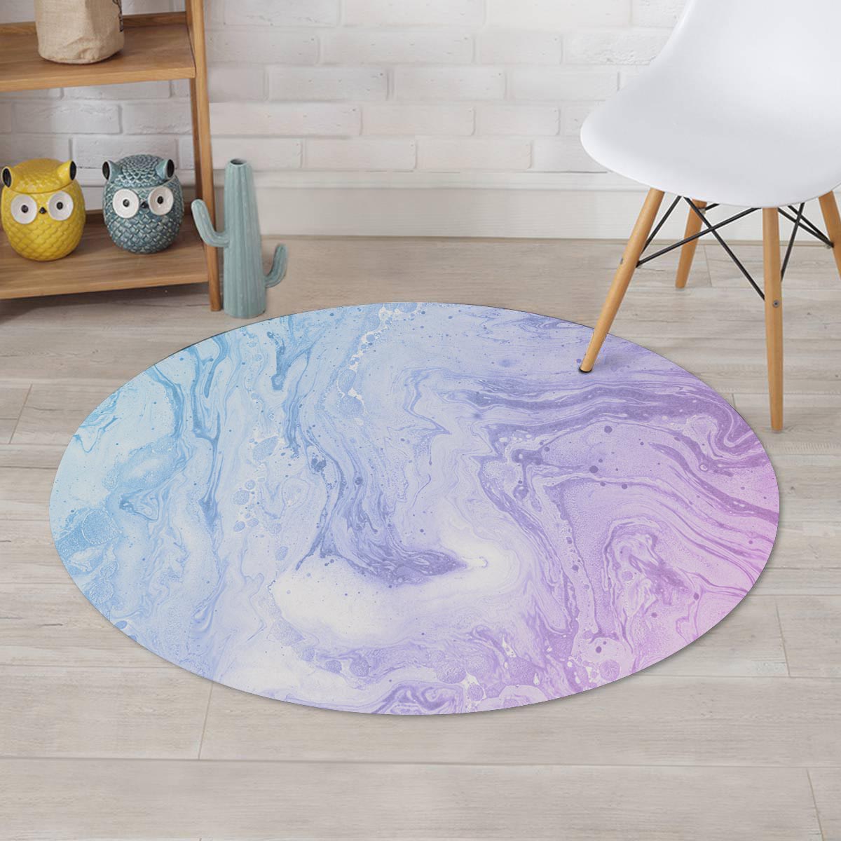 Pastel Marble Round Rug-grizzshop