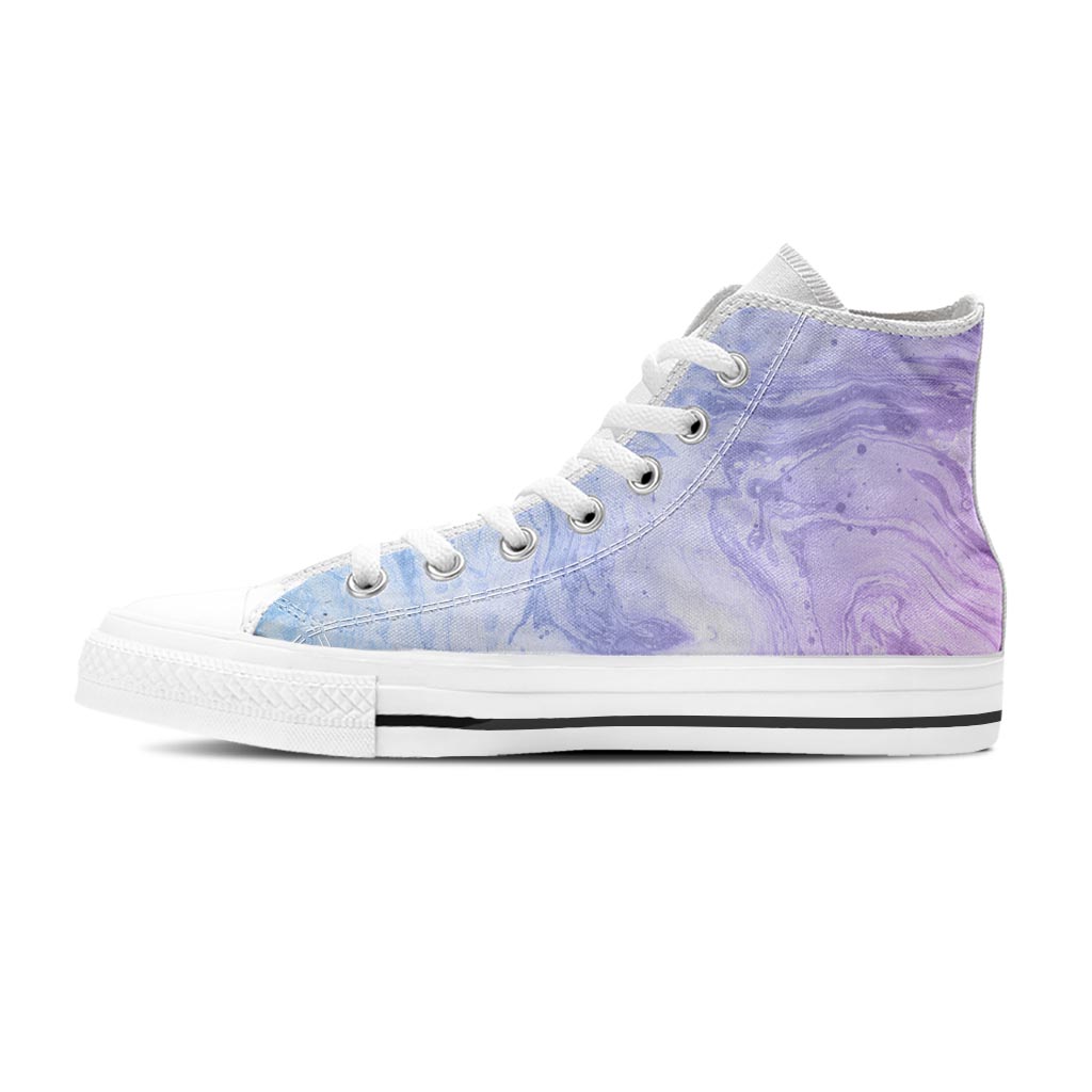 Pastel Marble Women's High Top Shoes-grizzshop