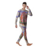 Pastel Modern House Print Men's Pajamas-grizzshop