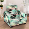 Pastel Palm Tree Hawaiian Print Armchair Cover-grizzshop