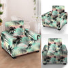 Pastel Palm Tree Hawaiian Print Armchair Cover-grizzshop