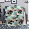 Pastel Palm Tree Hawaiian Print Blanket-grizzshop