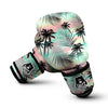 Pastel Palm Tree Hawaiian Print Boxing Gloves-grizzshop